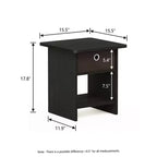 HOMLUX 2 tables de chevet, bout de canapé, avec tiroir et étagère ouverte