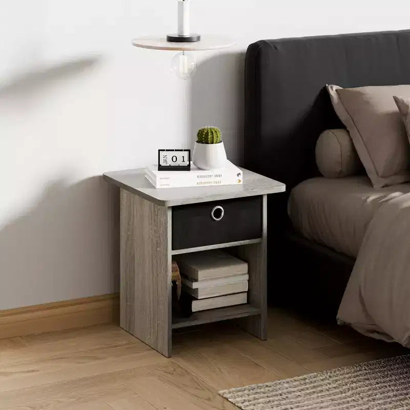 HOMLUX 2 tables de chevet, bout de canapé, avec tiroir et étagère ouverte