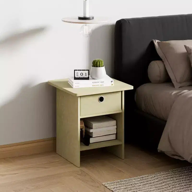 HOMLUX 2 tables de chevet, bout de canapé, avec tiroir et étagère ouverte