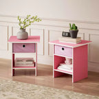 HOMLUX 2 tables de chevet, bout de canapé, avec tiroir et étagère ouverte