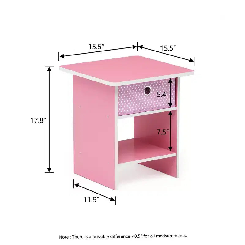 HOMLUX 2 tables de chevet, bout de canapé, avec tiroir et étagère ouverte