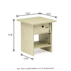 HOMLUX 2 tables de chevet, bout de canapé, avec tiroir et étagère ouverte