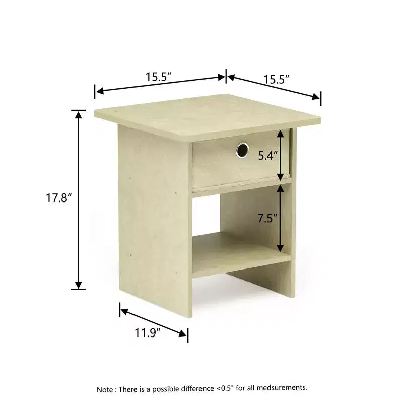 HOMLUX 2 tables de chevet, bout de canapé, avec tiroir et étagère ouverte