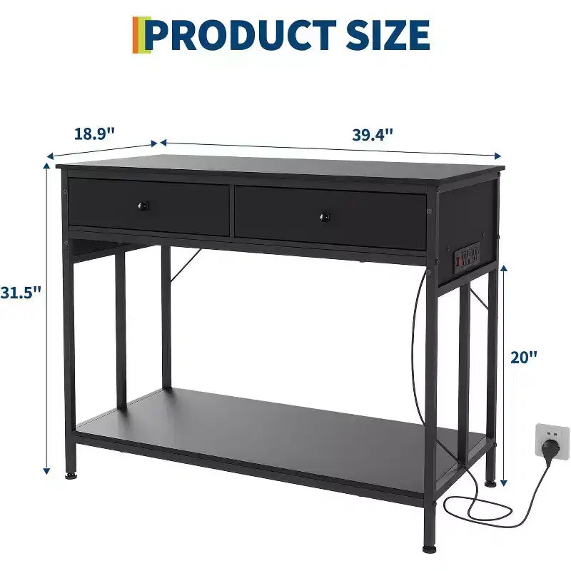Meuble de support pour aquarium COZONY avec prise de courant, table d'aquarium en métal de 40 à 50 gallons avec tiroir, 300 kg