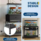 Meuble de support pour aquarium COZONY avec prise de courant, table d'aquarium en métal de 40 à 50 gallons avec tiroir, 300 kg