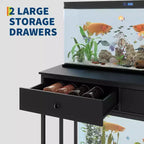 Meuble de support pour aquarium COZONY avec prise de courant, table d'aquarium en métal de 40 à 50 gallons avec tiroir, 300 kg
