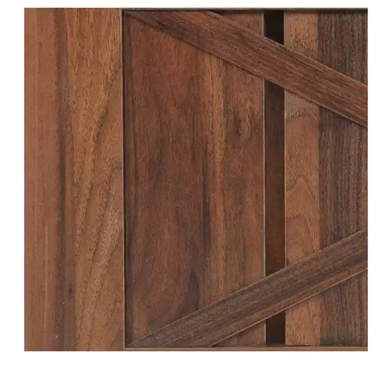 Table basse carrée de style rustique avec étagère inférieure pour salon, organisateur, marron