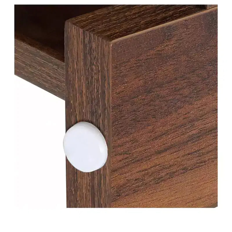 Table basse carrée de style rustique avec étagère inférieure pour salon, organisateur, marron