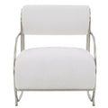 Bethann Metal Frame Accent Chair - SFV5130 - White/Silver - Safavieh Couture