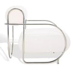 Fauteuil d'appoint à armature métallique Bethann - SFV5130 - Blanc/Argent - Safavieh Couture