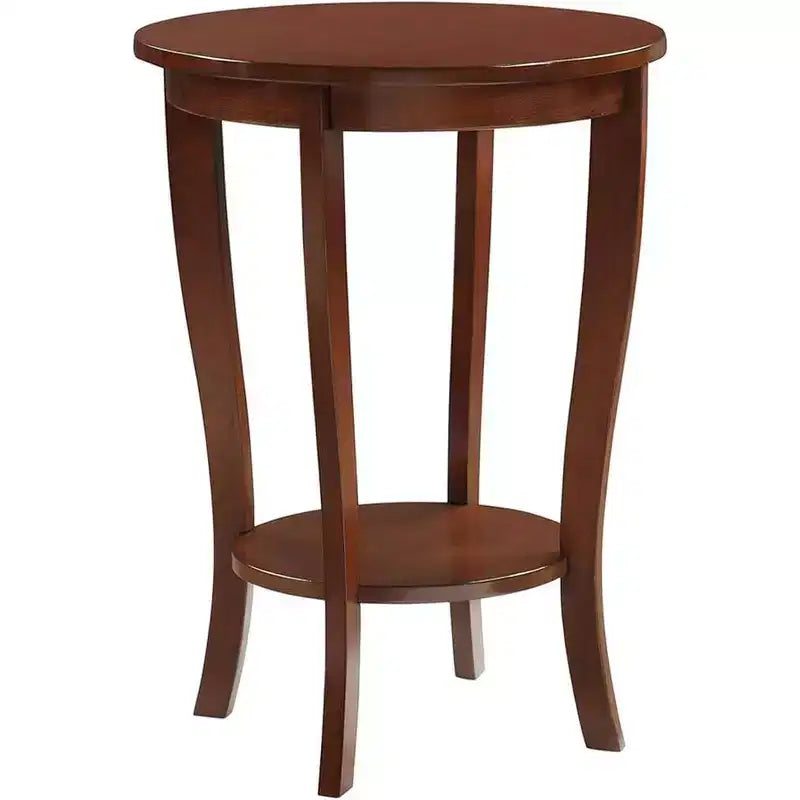 Table d'appoint HomeStock Belmont Mid-Century Moderne avec surface à niveaux multiples et design épuré pour lampes, livres et accessoires