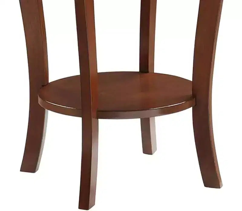 Table d'appoint HomeStock Belmont Mid-Century Moderne avec surface à niveaux multiples et design épuré pour lampes, livres et accessoires