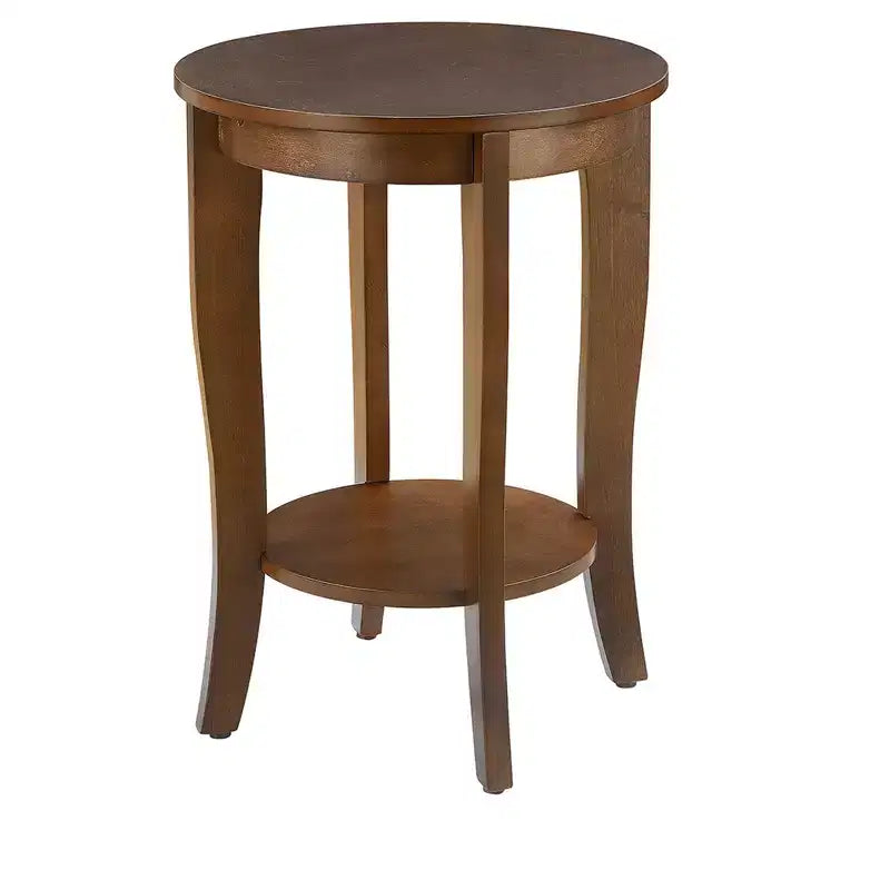Table d'appoint HomeStock Belmont Mid-Century Moderne avec surface à niveaux multiples et design épuré pour lampes, livres et accessoires