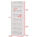 Bibliothèque minimaliste Okak, étagères de rangement à 8 niveaux, organisateur de rangement double couche multifonctionnel pour salon, bureau