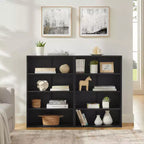 Bibliothèque minimaliste Okak, étagères de rangement à 8 niveaux, organisateur de rangement double couche multifonctionnel pour salon, bureau