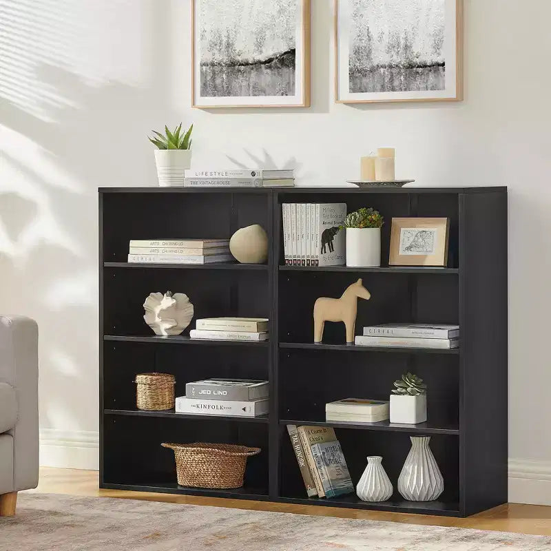 Bibliothèque minimaliste Okak, étagères de rangement à 8 niveaux, organisateur de rangement double couche multifonctionnel pour salon, bureau