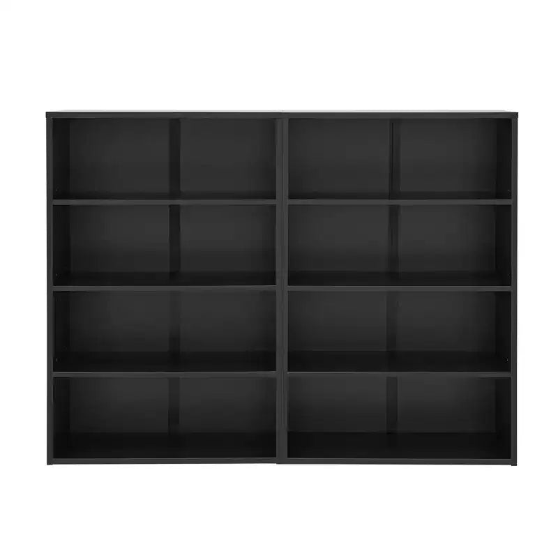 Bibliothèque minimaliste Okak, étagères de rangement à 8 niveaux, organisateur de rangement double couche multifonctionnel pour salon, bureau