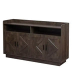 Buffet de salle à manger Okak, meuble de rangement avec 4 portes et 2 tiroirs, poignée en métal, armoire de rangement pour salon, salle à manger, cuisine