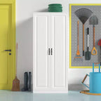 Famapy Armoire de rangement de garage avec étagères rotatives et compartiments de porte, organisateur multicouche, construction robuste, pour outils et fournitures de jardin