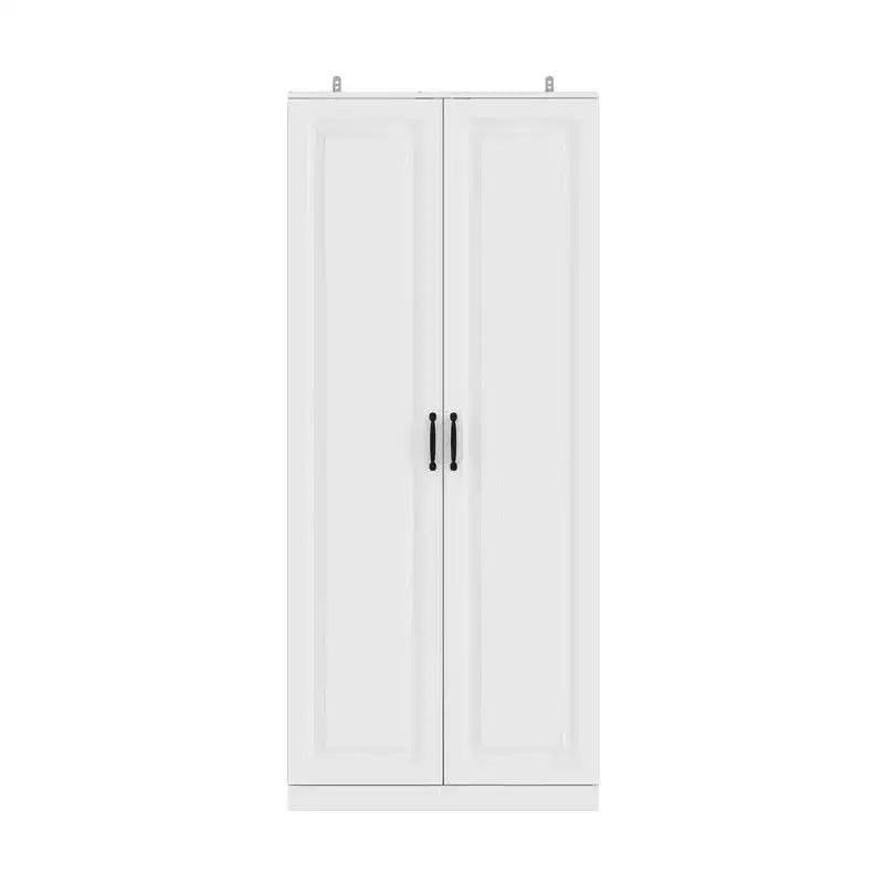 Famapy Armoire de rangement de garage avec étagères rotatives et compartiments de porte, organisateur multicouche, construction robuste, pour outils et fournitures de jardin