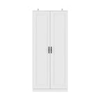 Famapy Armoire de rangement de garage avec étagères rotatives et compartiments de porte, organisateur multicouche, construction robuste, pour outils et fournitures de jardin