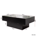Table basse de rangement rectangulaire GDFStudio Kelsen Modern 39.37 avec plateau coulissant