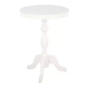 Lavish Home Round Pedestal Side Table, White
