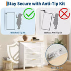 GustoWave Commode Haute 35,4" pour Chambre, avec 4 Tiroirs Cannelés et Armoire de Rangement pour Vêtements, Organisateur de Tiroir pour Chambre, Salon