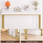 33.5in Wide Console Table, Narrow Entryway Table, Narrow Console Table, Behind Couch Table, End Table with Glass Shelf and Metal Frame