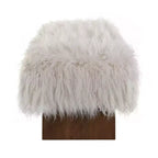 Banc rembourré Christopher Knight Home Elara en fausse laine à poils longs, style moderne