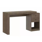 Okak 47.5IN Bureau extensible moderne, bureau d'ordinateur avec 2 tiroirs et 1 étagère, bureau d'écriture pour salle de lecture, bureau d'étude