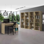 Okak 47.5IN Bureau extensible moderne, bureau d'ordinateur avec 2 tiroirs et 1 étagère, bureau d'écriture pour salle de lecture, bureau d'étude