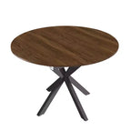 Table à manger moderne rétractable Okak 59IN pour 6 personnes, table pliante avec base en acier au carbone, table de cuisine pour salle à manger, salon