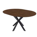 Table à manger moderne rétractable Okak 59IN pour 6 personnes, table pliante avec base en acier au carbone, table de cuisine pour salle à manger, salon