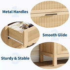Commode à 5 tiroirs, commode de chambre moderne en bois avec poignées et tiroirs de rangement, meuble TV de style ferme pour salon, chambre à coucher, couloir