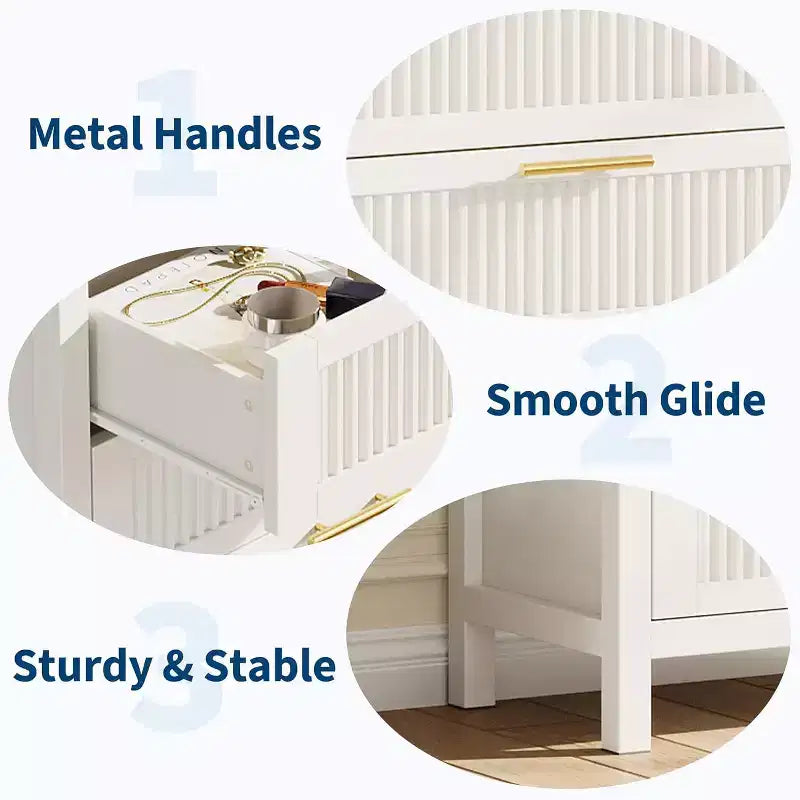 Commode à 5 tiroirs, commode de chambre moderne en bois avec poignées et tiroirs de rangement, meuble TV de style ferme pour salon, chambre à coucher, couloir