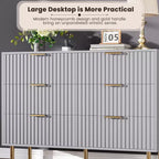 Commode à 6 tiroirs, commode de chambre moderne en bois avec tiroirs de rangement, meuble TV de style ferme pour salon, chambre à coucher, couloir
