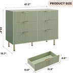Commode à 6 tiroirs, commode de chambre moderne en bois avec tiroirs de rangement, meuble TV de style ferme pour salon, chambre à coucher, couloir