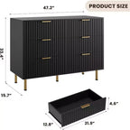 Commode à 6 tiroirs, commode de chambre moderne en bois avec tiroirs de rangement, meuble TV de style ferme pour salon, chambre à coucher, couloir