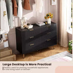 Commode à 6 tiroirs, commode de chambre moderne en bois avec tiroirs de rangement, meuble TV de style ferme pour salon, chambre à coucher, couloir