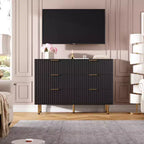Commode à 6 tiroirs, commode de chambre moderne en bois avec tiroirs de rangement, meuble TV de style ferme pour salon, chambre à coucher, couloir
