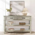 Console Sofa Table with 2 Drawers, 3-Tier Narrow Entry Table with Storage Shelves for Living Room Behind Couch, Entryway, Hallway