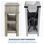 Console et table basse avec 2 tiroirs, table d'entrée étroite à 3 niveaux avec étagères de rangement pour le salon derrière le canapé, l'entrée, le couloir