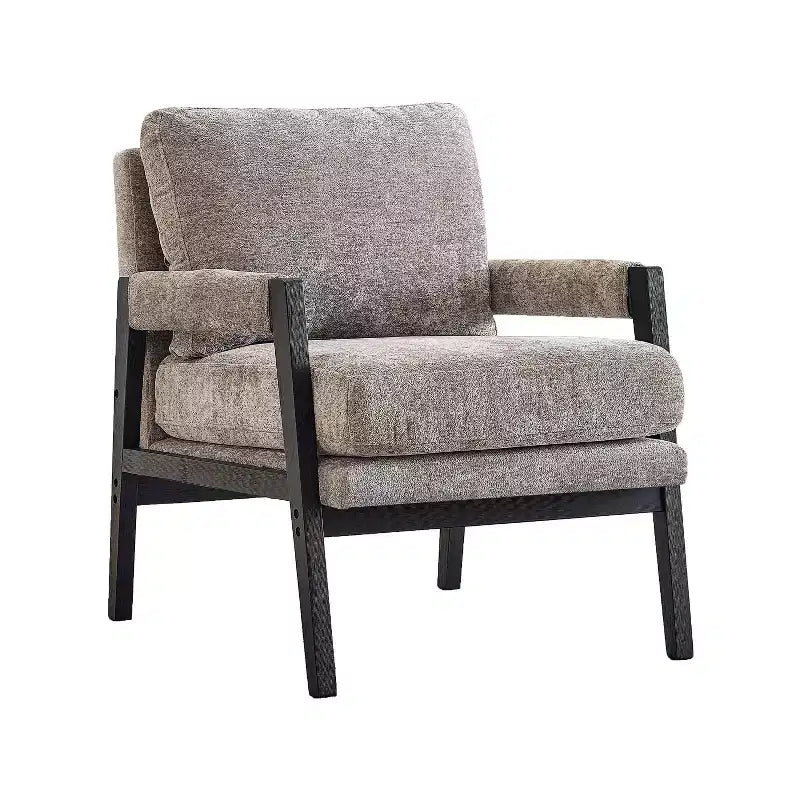 Fauteuil d'appoint en chenille Vatros, style Mid-Century Modern