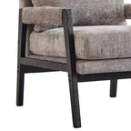 Fauteuil d'appoint en chenille Vatros, style Mid-Century Modern