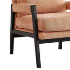 Fauteuil d'appoint en chenille Vatros, style Mid-Century Modern
