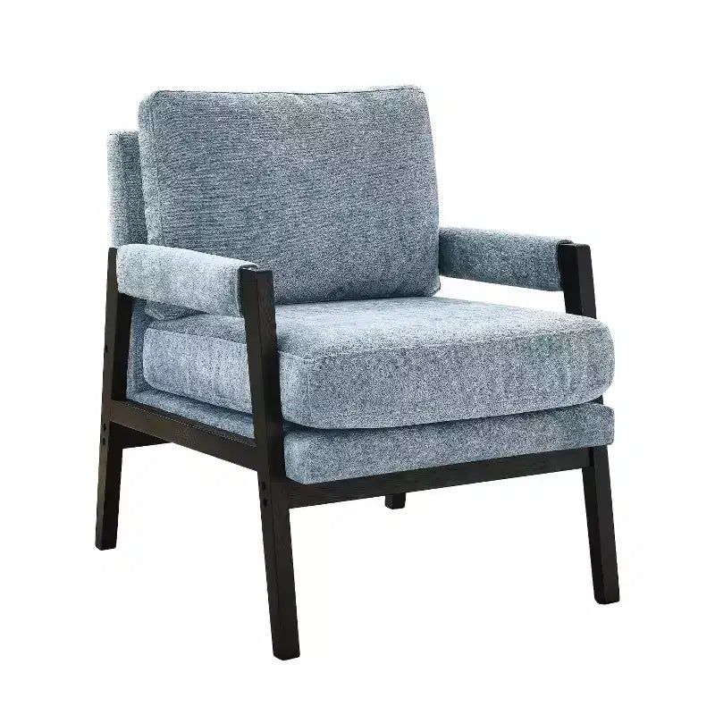 Fauteuil d'appoint en chenille Vatros, style Mid-Century Modern