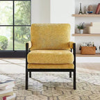 Fauteuil d'appoint en chenille Vatros, style Mid-Century Modern