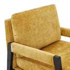 Fauteuil d'appoint en chenille Vatros, style Mid-Century Modern