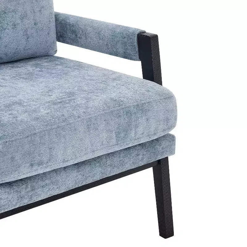Fauteuil d'appoint en chenille Vatros, style Mid-Century Modern